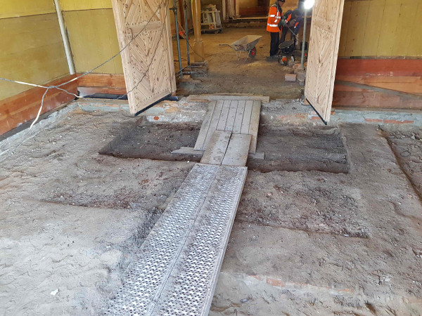 POSTĘPY PRAC PRZY KOŚCIELE W DUBIE