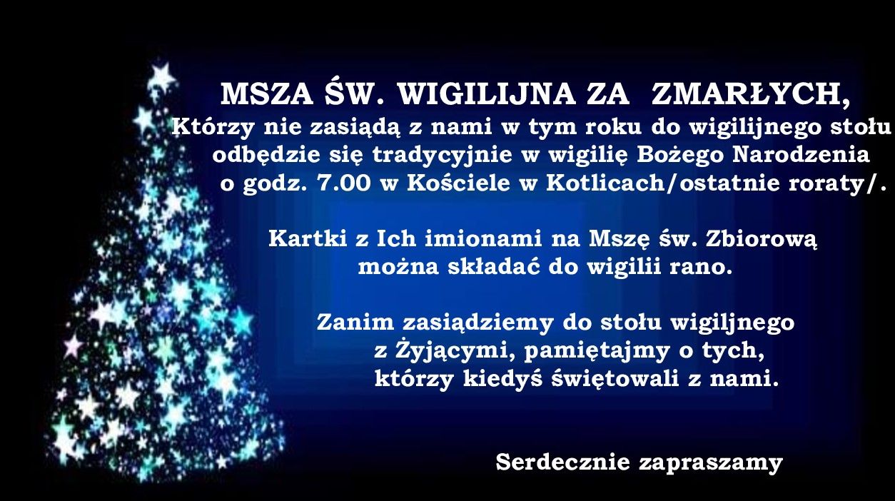 Msza św. wigilijna za Zmarłych