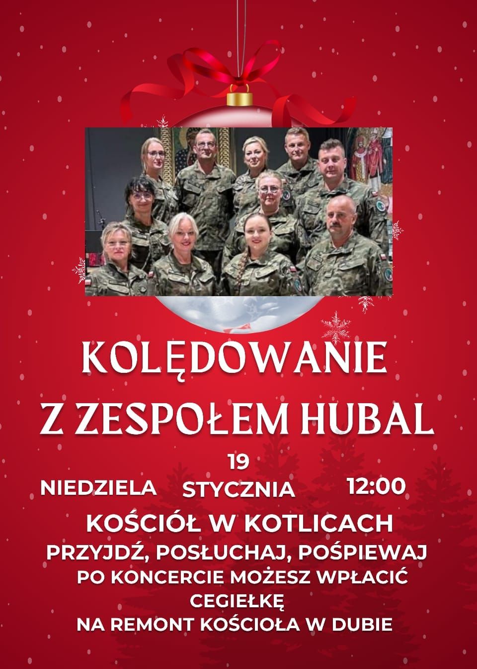 WSPÓLNE KOLĘDOWANIE Z ZESPOŁEM HUBAL