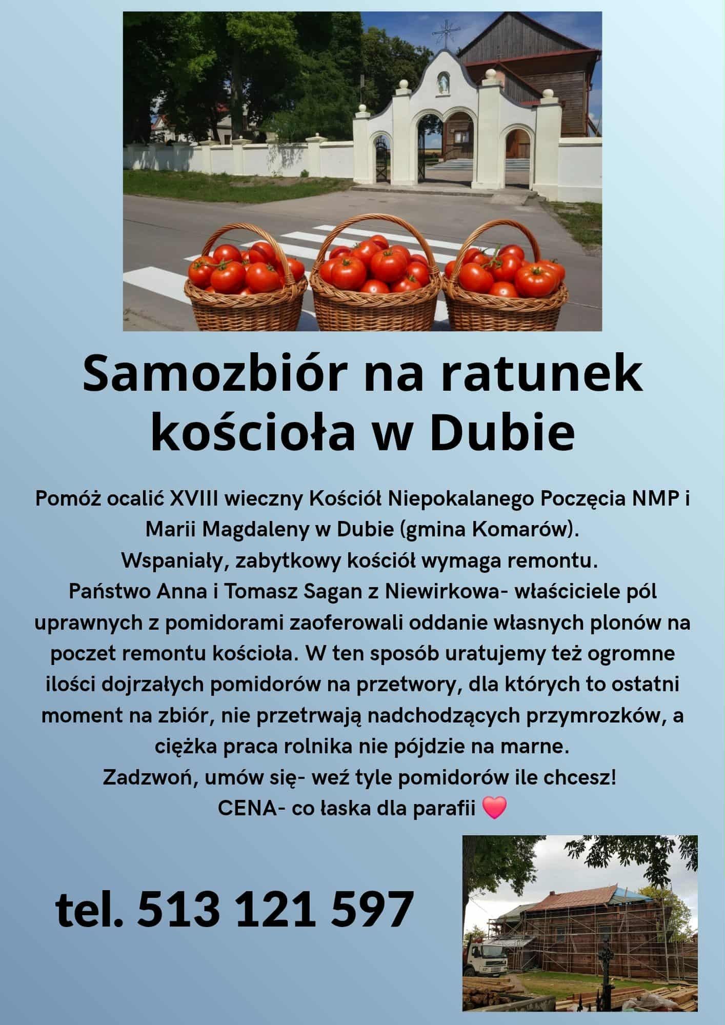 AKCJA: " POMIDORY DLA KOŚCIOŁA"