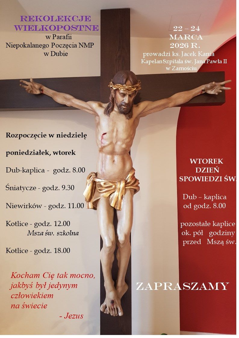 REKOLEKCJE WIELKOPOSTNE